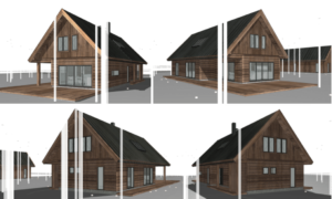 hirsitalon rakentaminen 3D-näkymänä. margus@kasinveistetythirsitalot.eu +372 511 6172